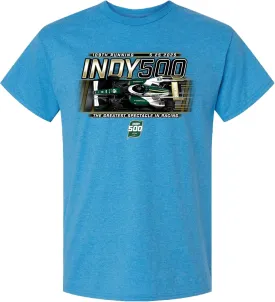 109th Indy IndyCar 2025 Adult Race 5.25.2025 Heather Sapphire Logo Tee
