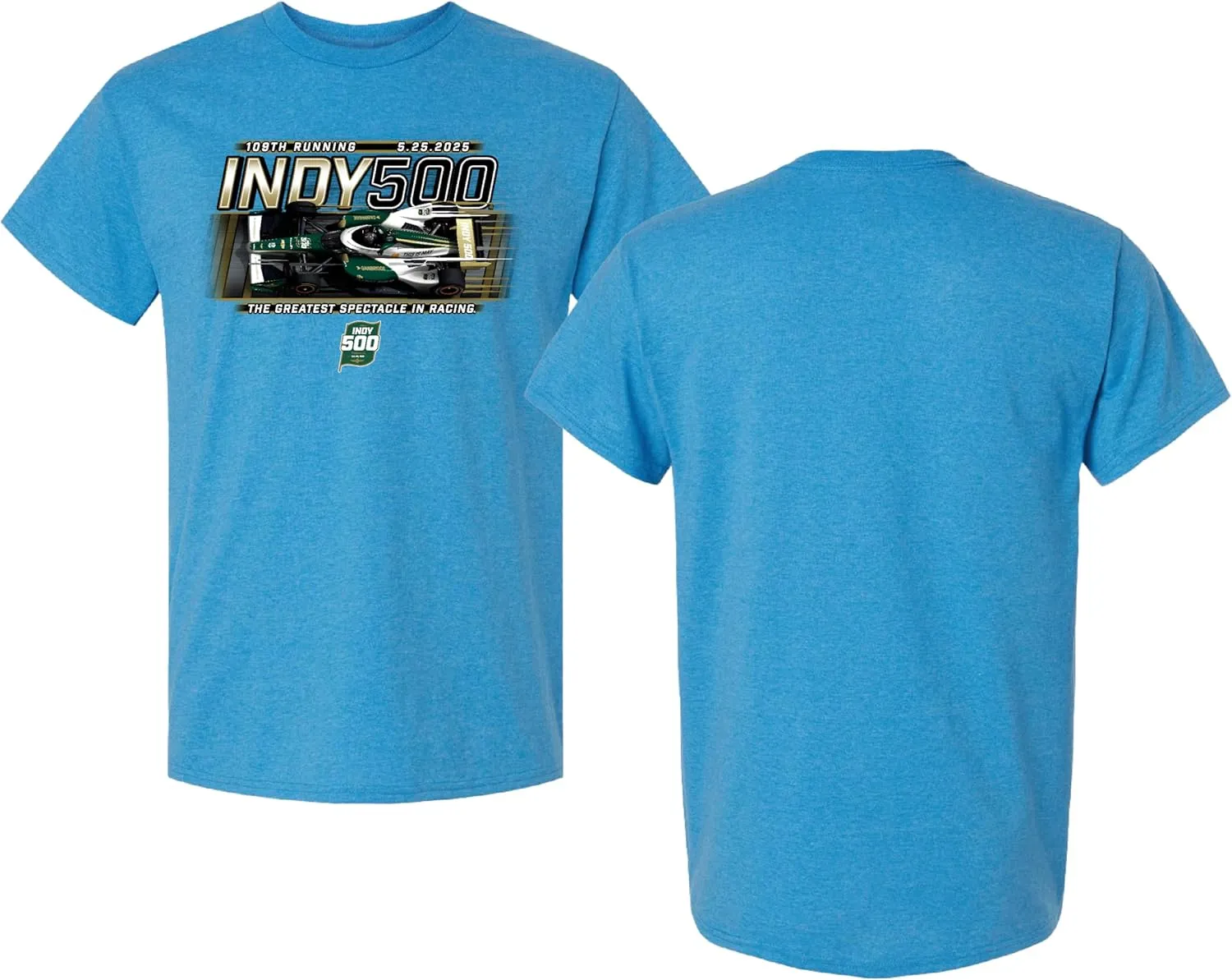 109th Indy IndyCar 2025 Adult Race 5.25.2025 Heather Sapphire Logo Tee