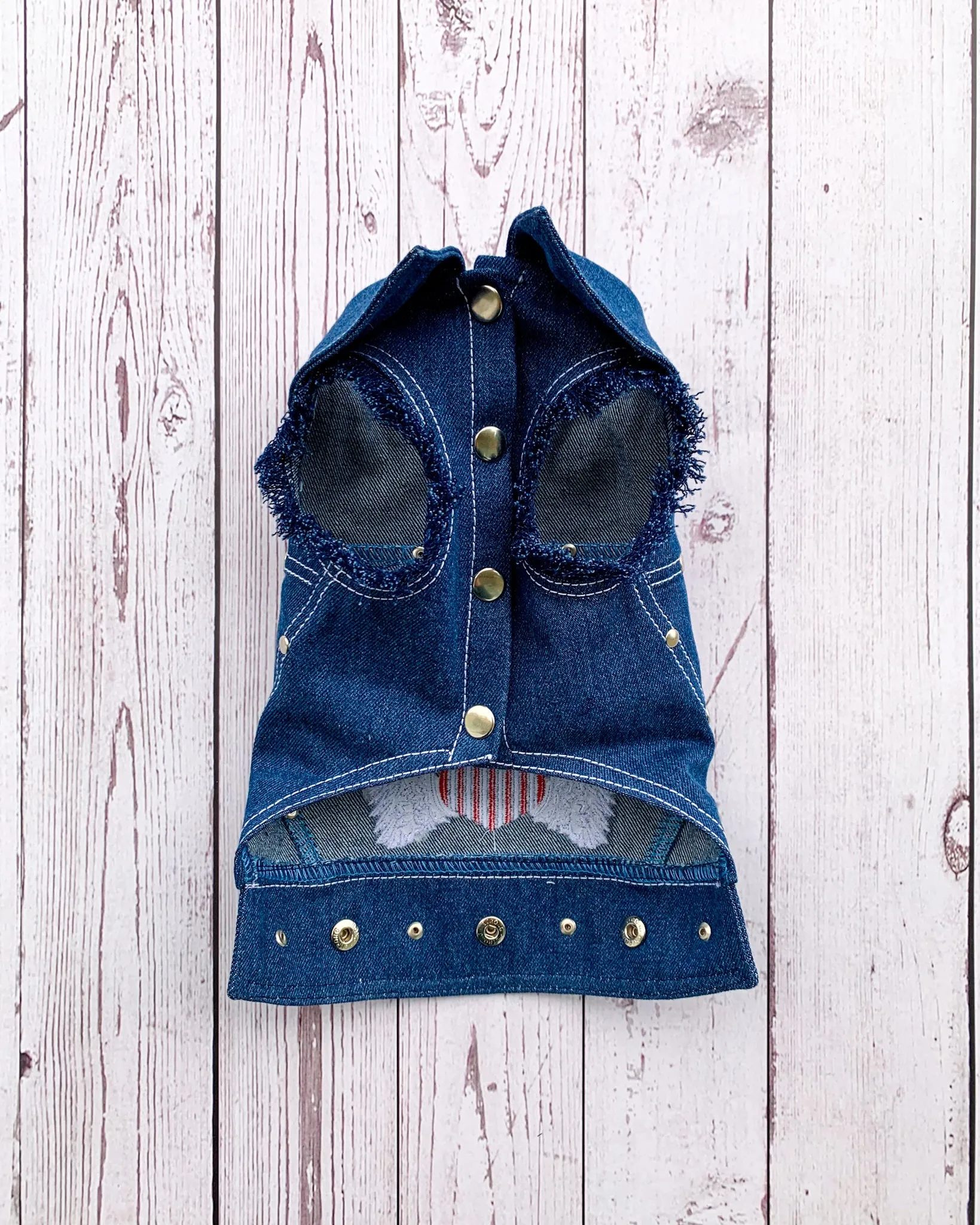 American dog denim vest