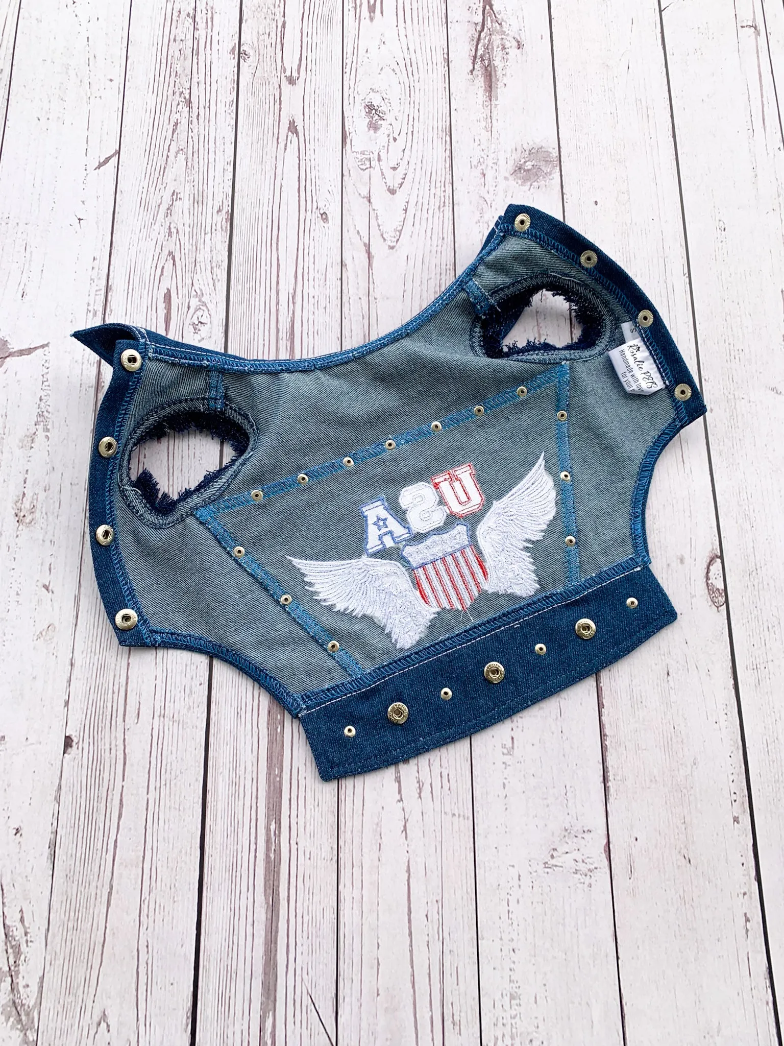 American dog denim vest