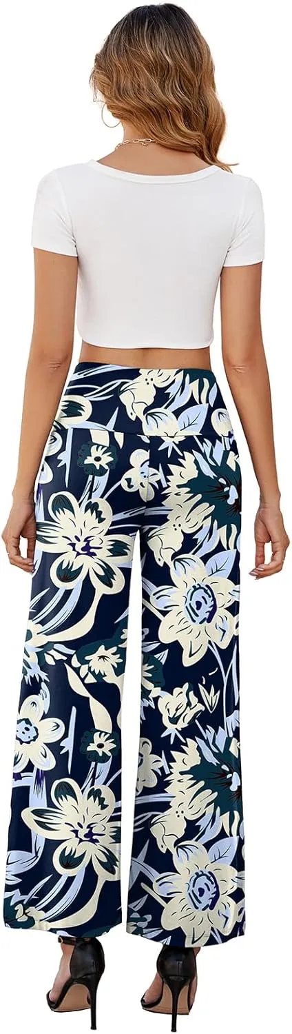 Arolina Women's Stretchy Wide Leg Palazzo Lounge Pants with Pockets Casual Comfy High Waist Palazzo Pants for Women Dressy