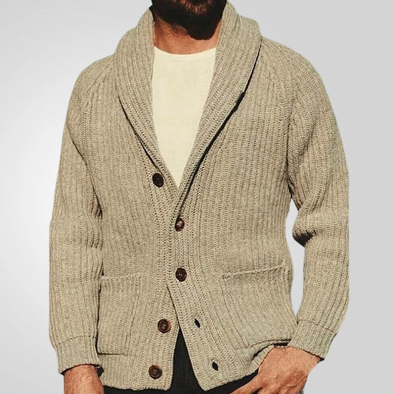 Aule Lapel Knit Cardigan