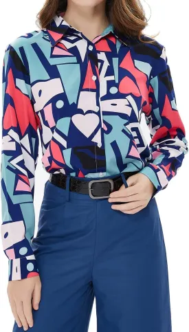 Beninos Women's Casual Blouses Long Sleeve Button Down Shirt