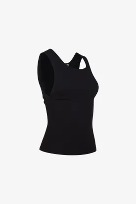 Black Classic Knot Tank Top