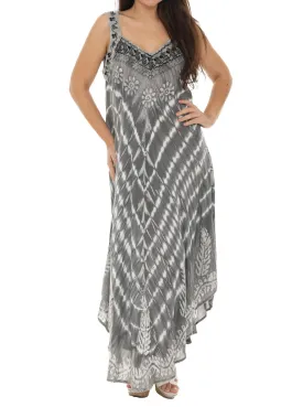 Boho Chevron Tie-Dye Hander kerchief Maxi Dress