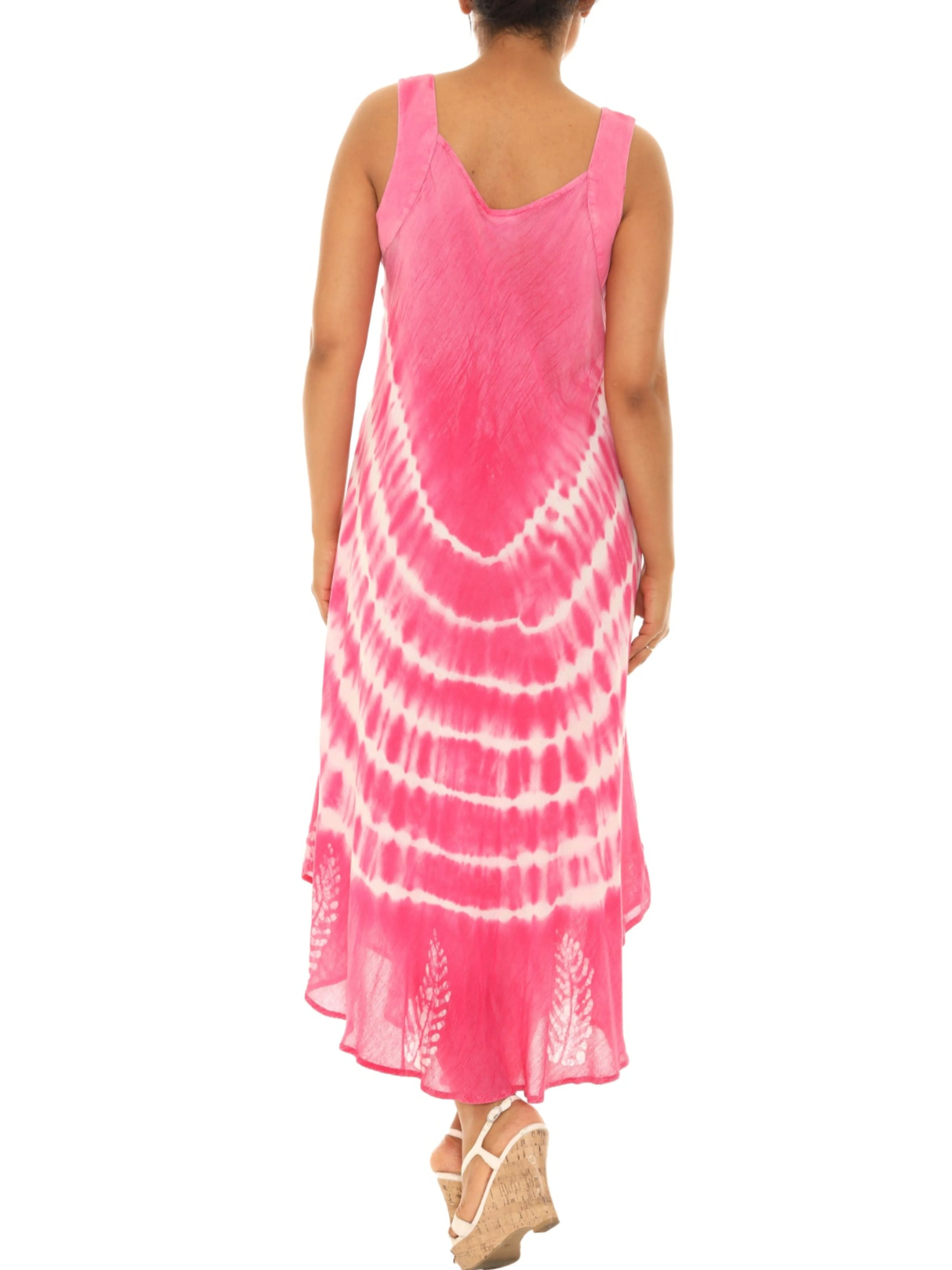 Boho Chevron Tie-Dye Hander kerchief Maxi Dress