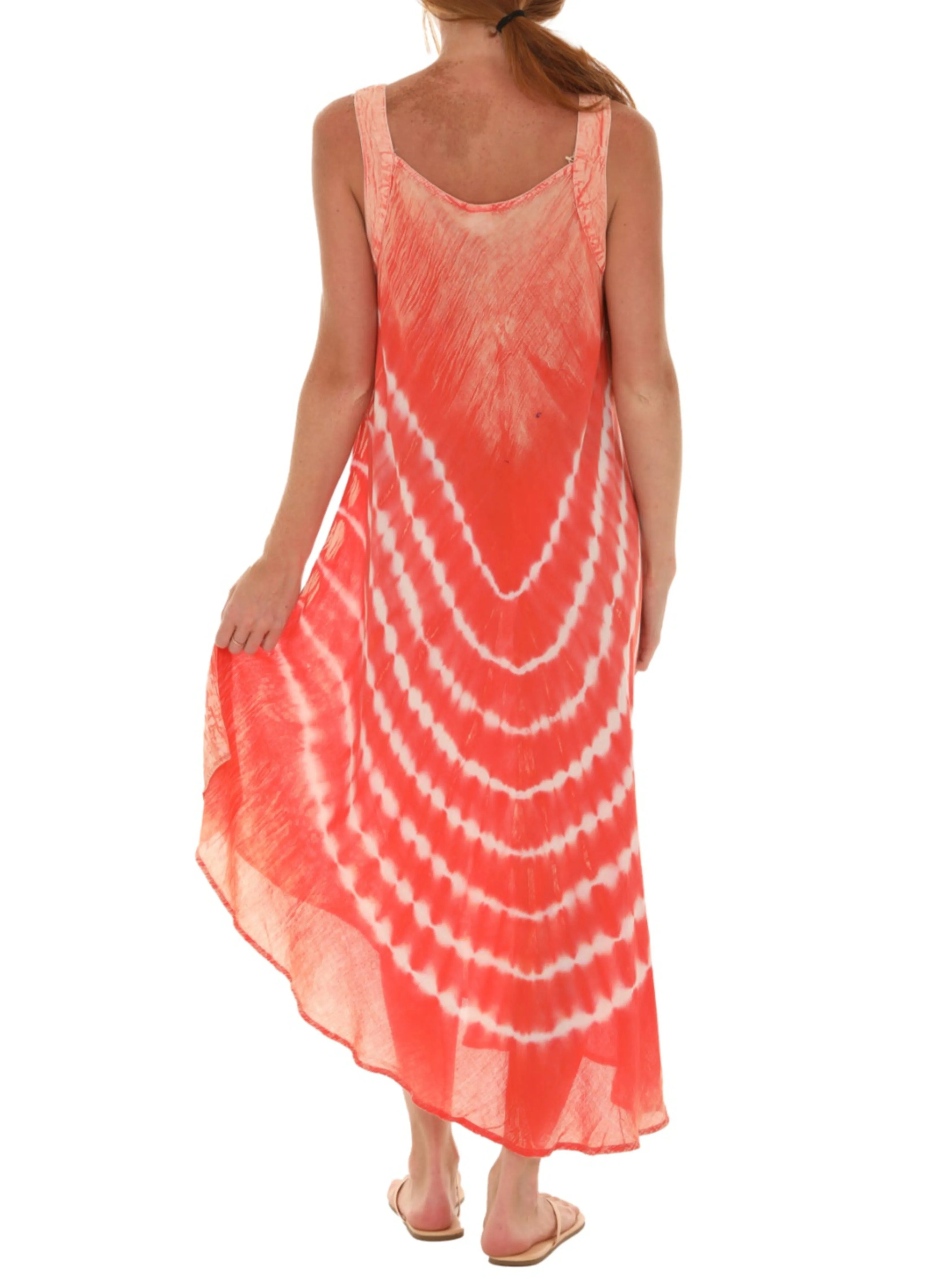 Boho Chevron Tie-Dye Hander kerchief Maxi Dress