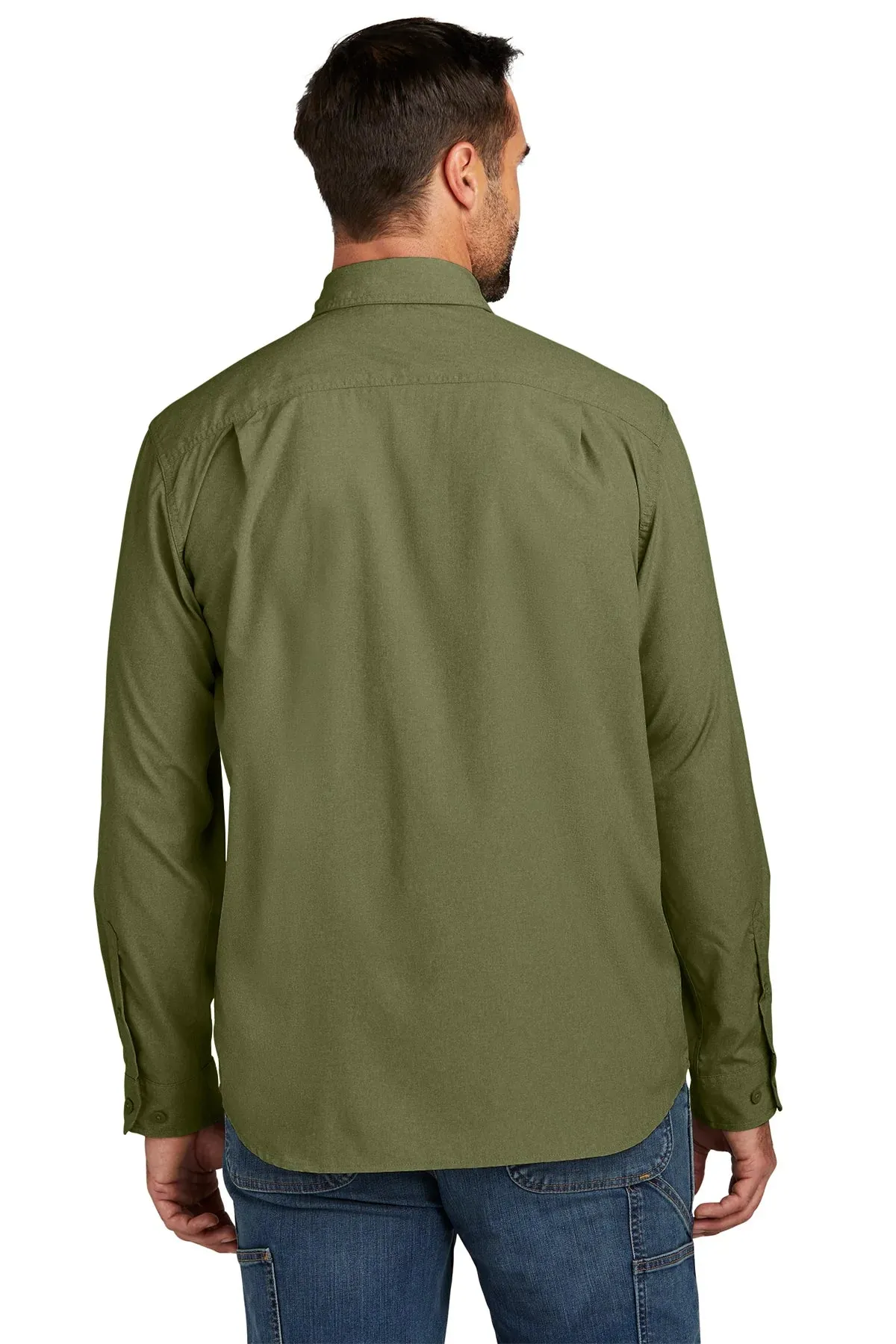 Carhartt Force Long Sleeve Custom Shirts, Burnt Olive