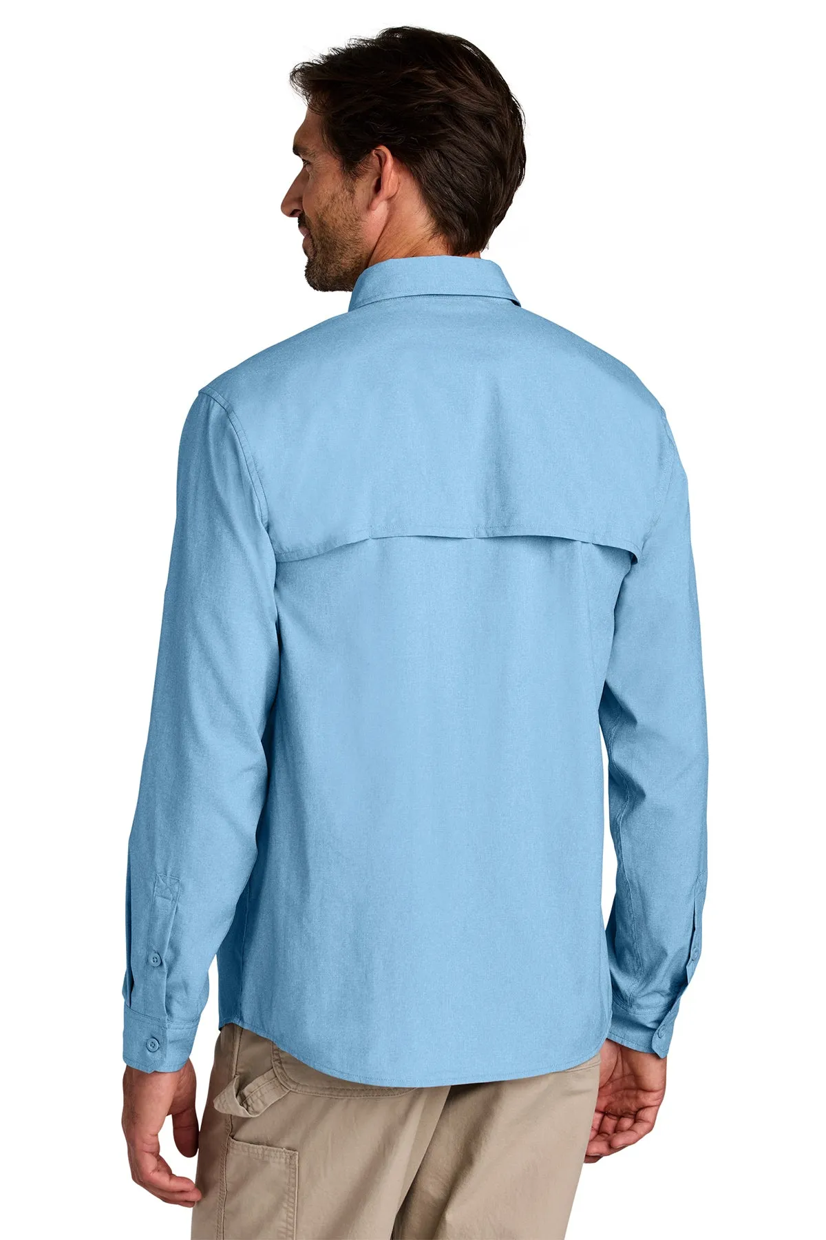 Carhartt Force Sun Defender Long Sleeve Custom Shirts, Fresh Water Blue
