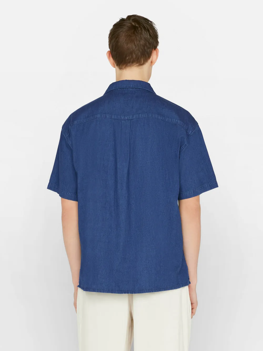 Chambray Camp Collar Shirt -- Maritime