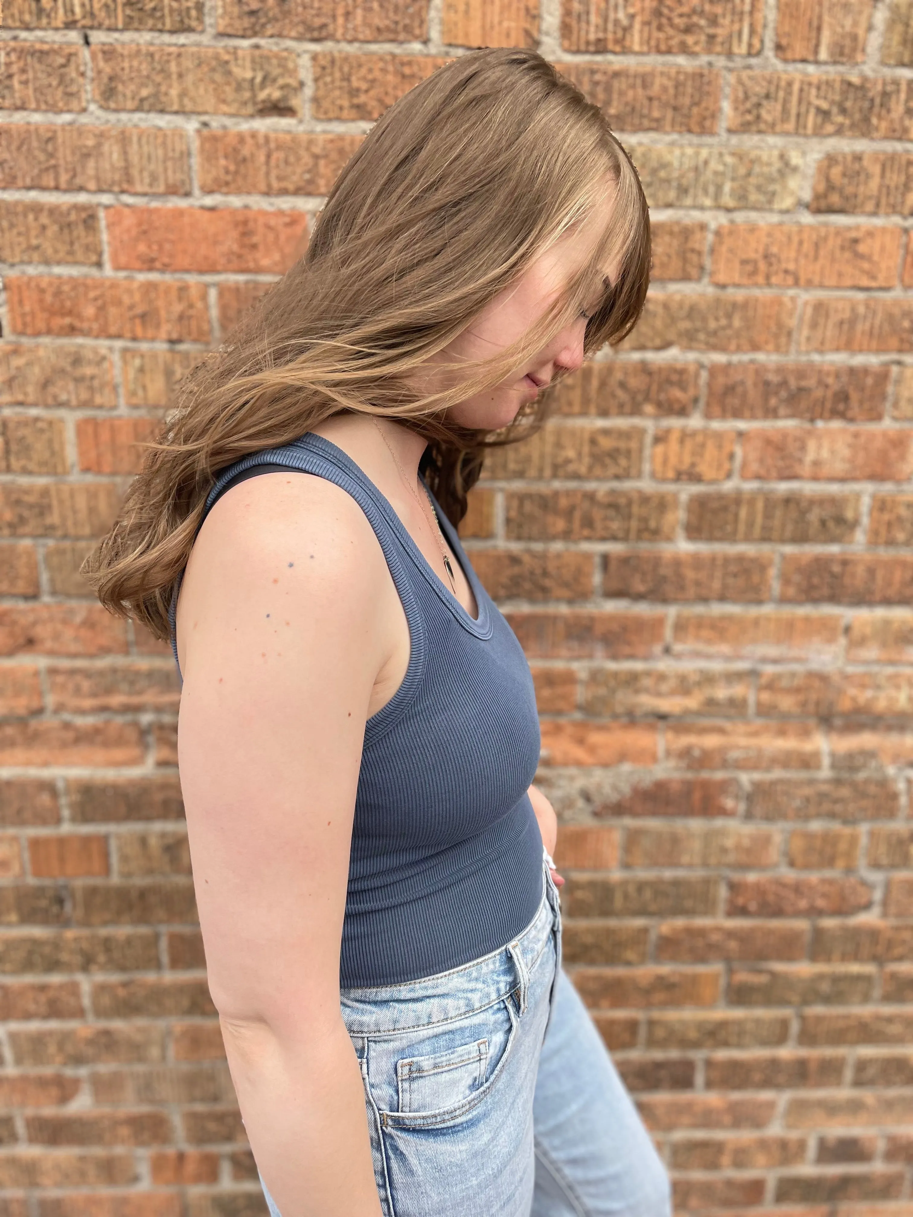 Classic Ribbed Scooped Neck Tank