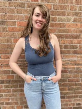 Classic Ribbed Scooped Neck Tank