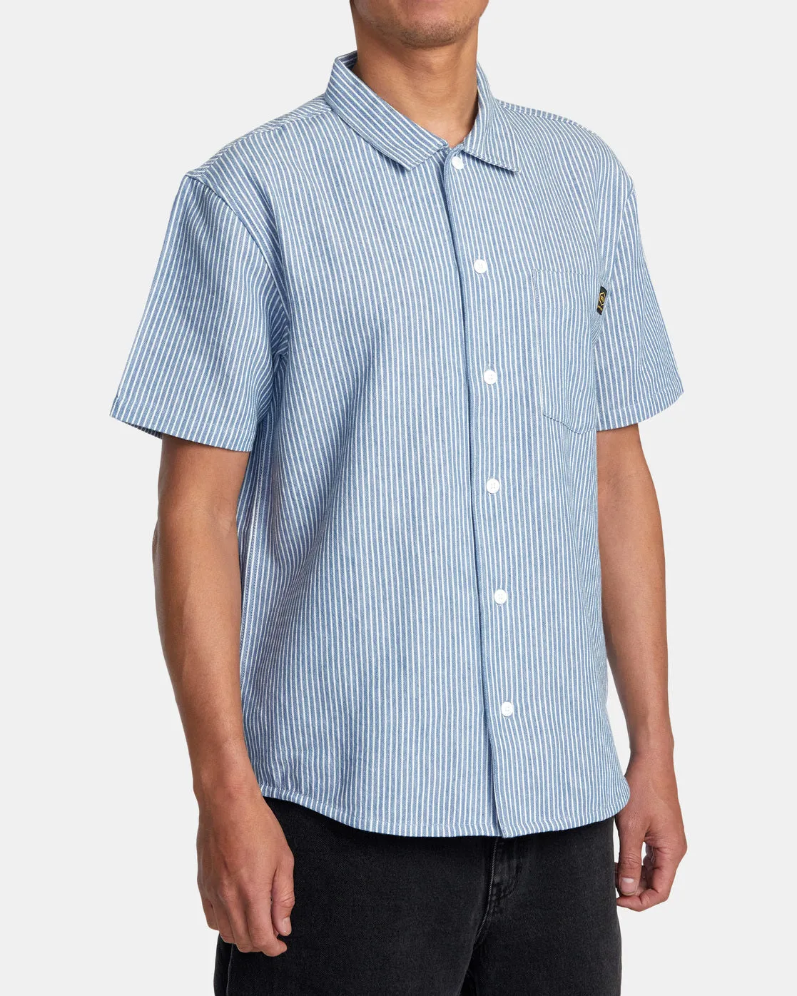 Dayshift Stripe II Short Sleeve Shirt - Chambray