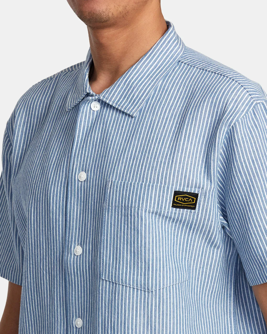 Dayshift Stripe II Short Sleeve Shirt - Chambray