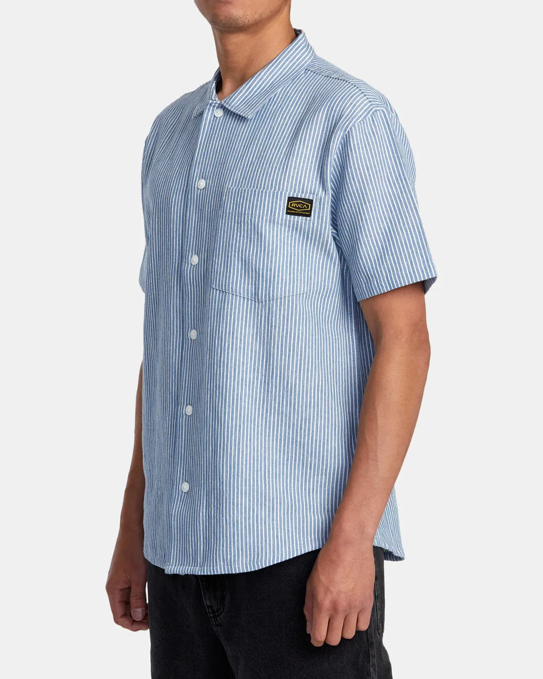 Dayshift Stripe II Short Sleeve Shirt - Chambray