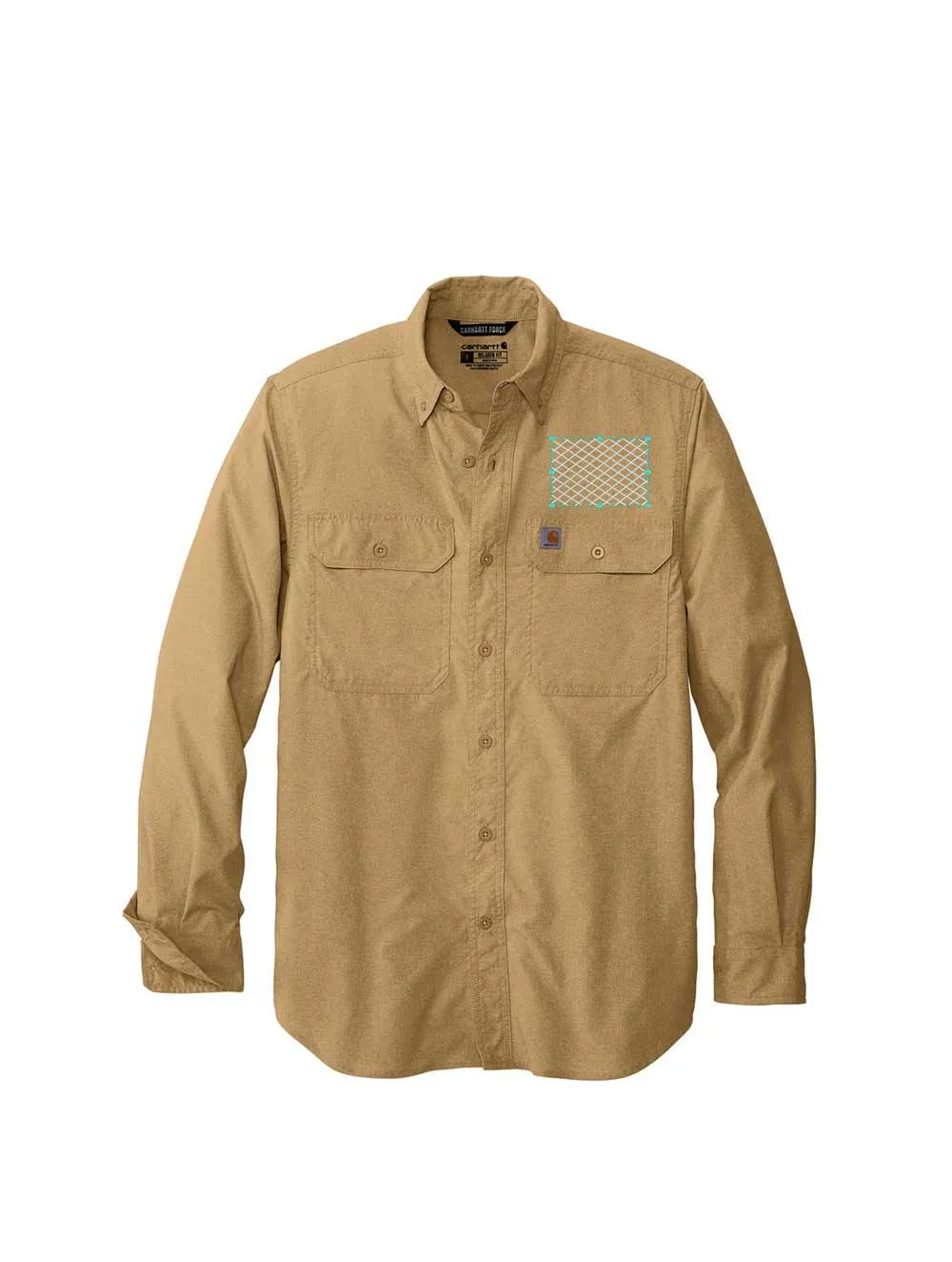 Embroidered Carhartt Force® Solid Long Sleeve Shirt