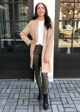 Fawn Faux Suede Trench