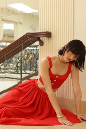 Flame Red Crop-top