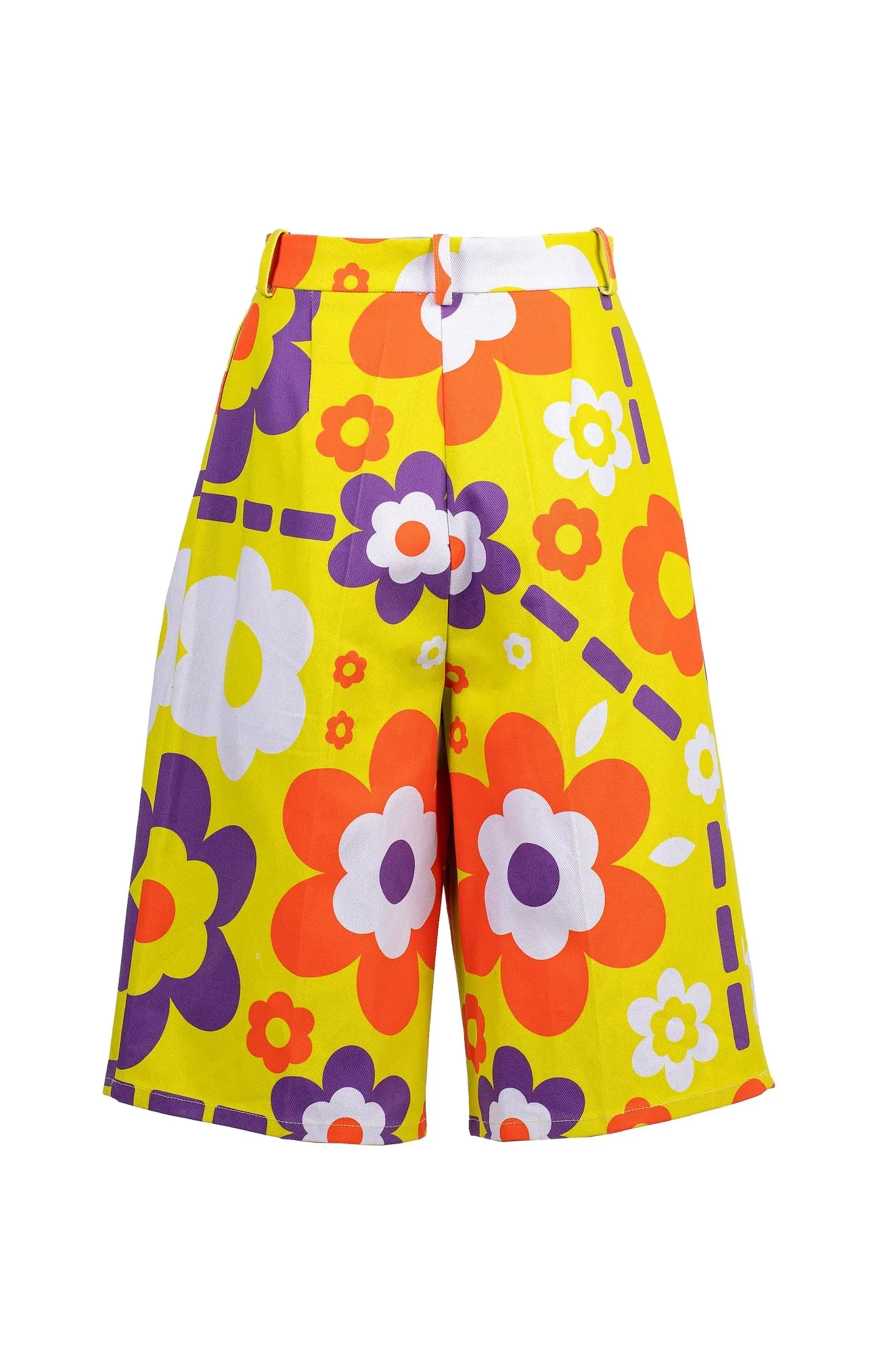 Fleurette Tailored Bermuda Shorts Space Flowers