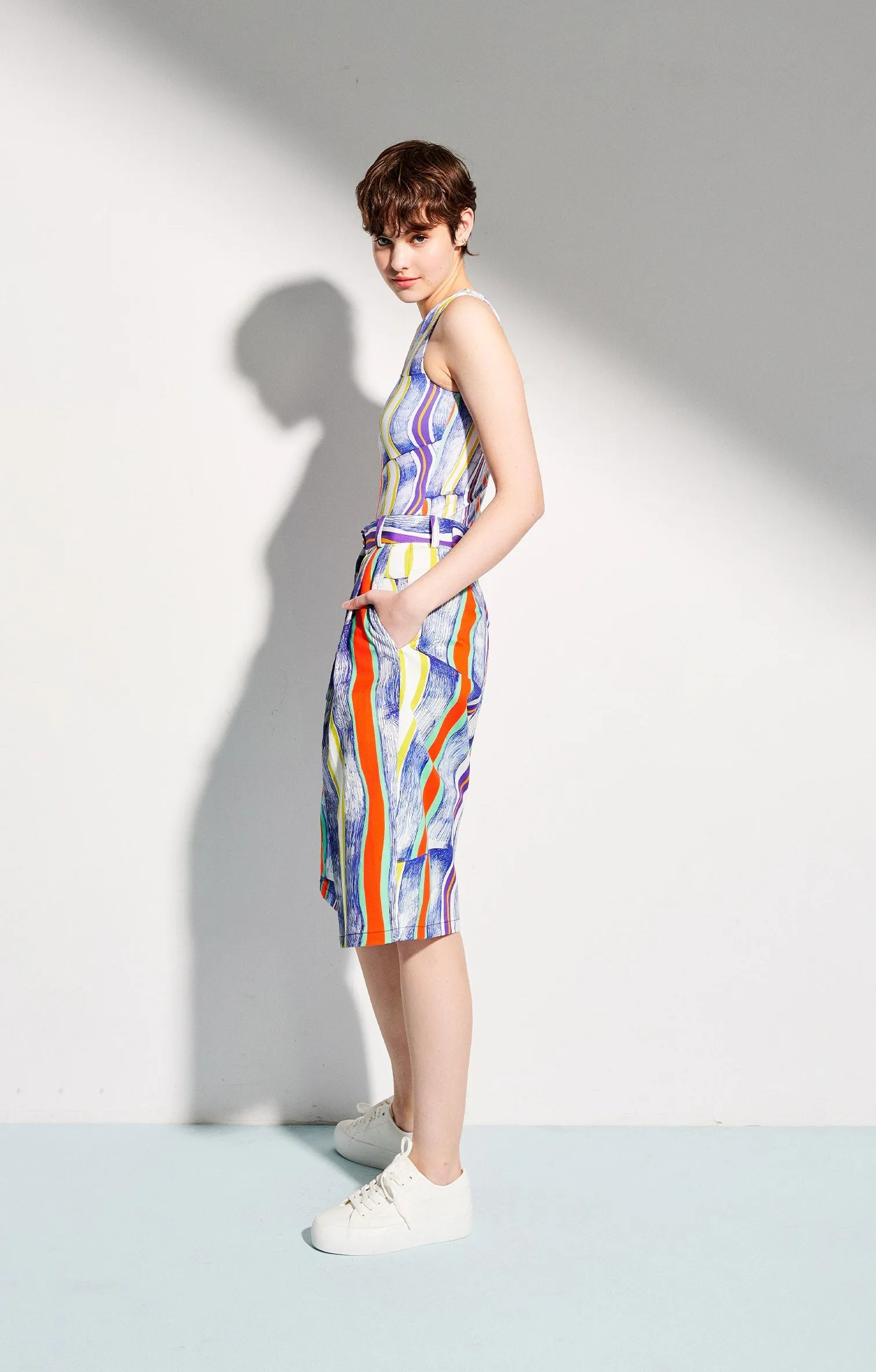 Fleurette Tailored Bermuda Shorts Stripes