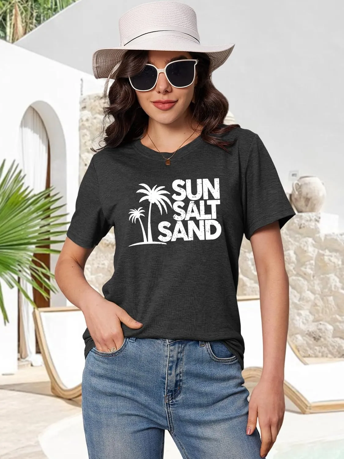 Graphic Tees for Women Vintage Sea Turtle T Shirts Hawaiian Beach Tshirts Summer Casual Short Sleeve Tops