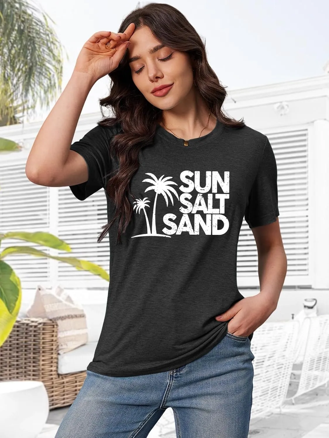 Graphic Tees for Women Vintage Sea Turtle T Shirts Hawaiian Beach Tshirts Summer Casual Short Sleeve Tops