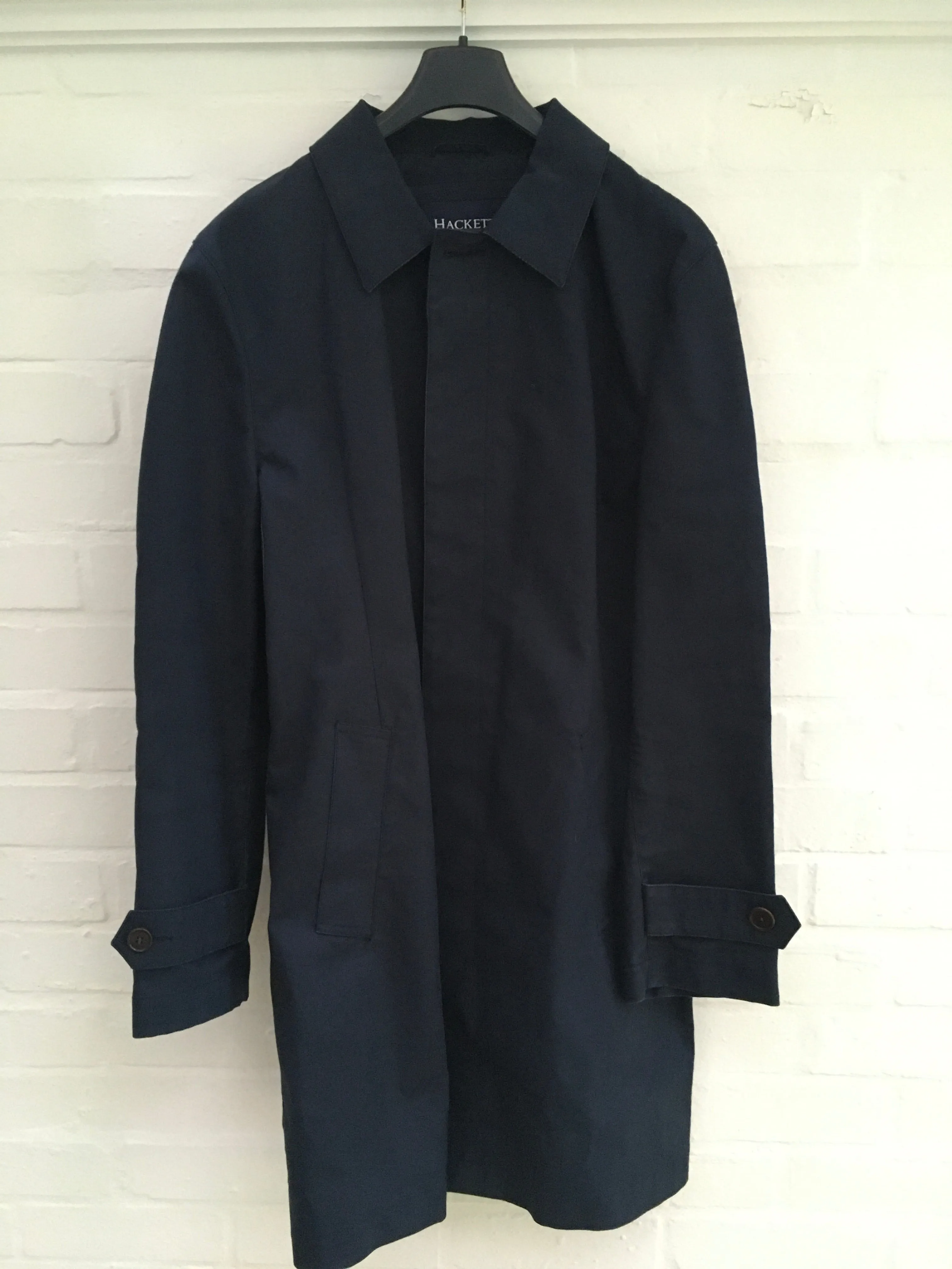 HACKETT LONDON - NAVY WATER REPELLENT CAR COAT TRENCH  Ladies