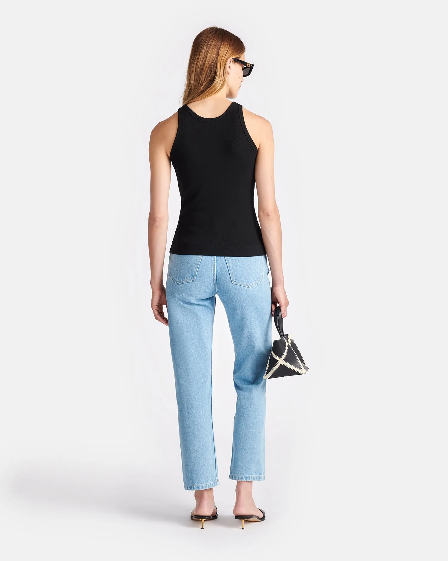 Herve - Ribbed-Jersey Tank Top - Black