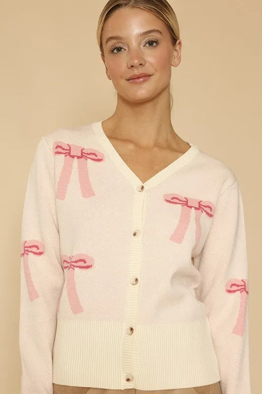 Knitted V-Neck Cardigan