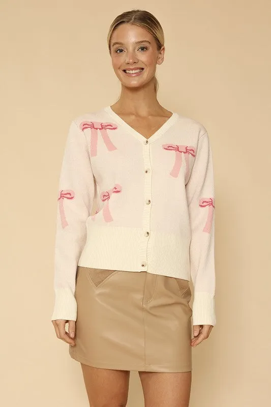 Knitted V-Neck Cardigan