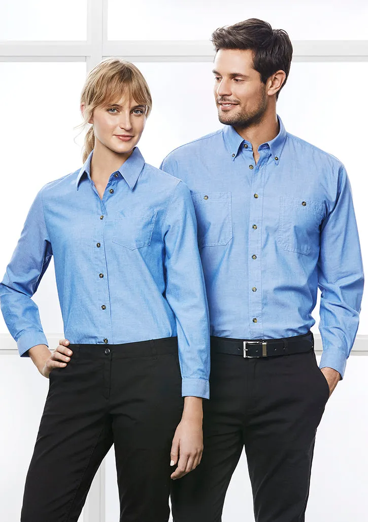 Ladies Chambray Long Sleeve Shirt