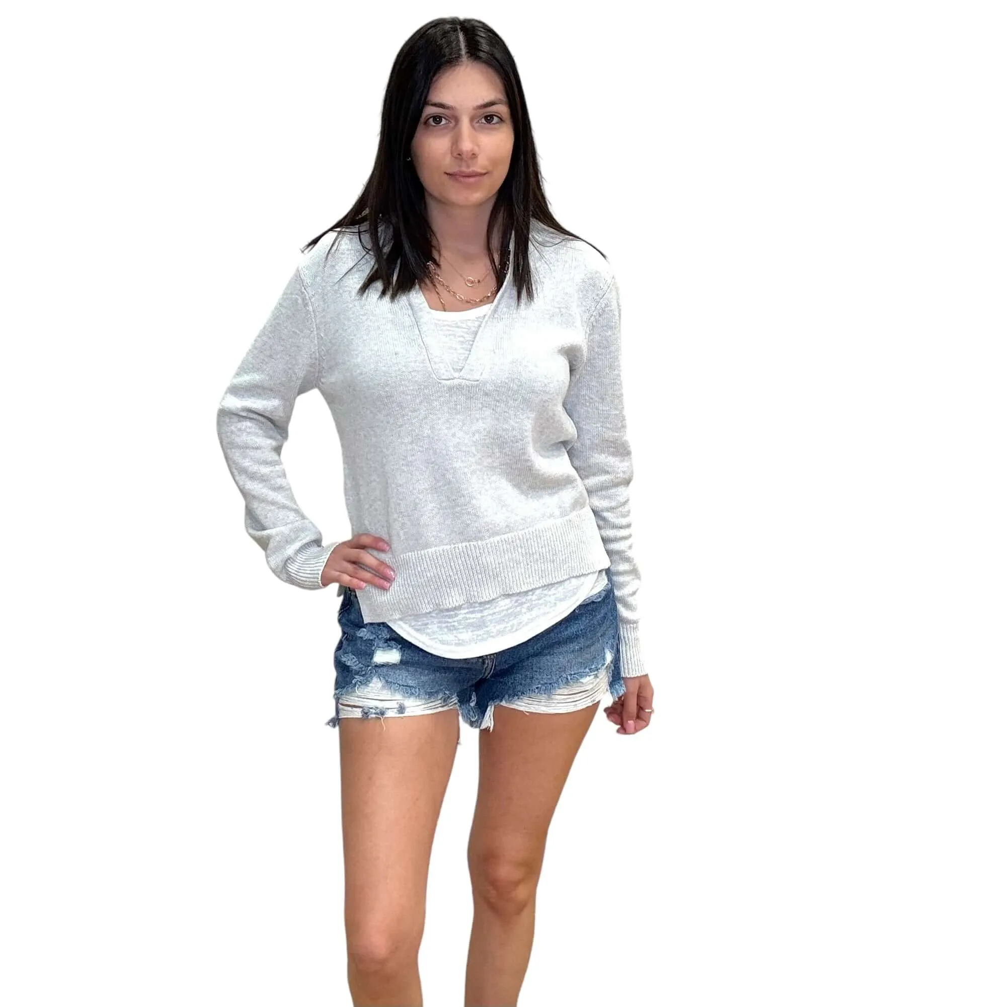 Layered V Neck Sweater