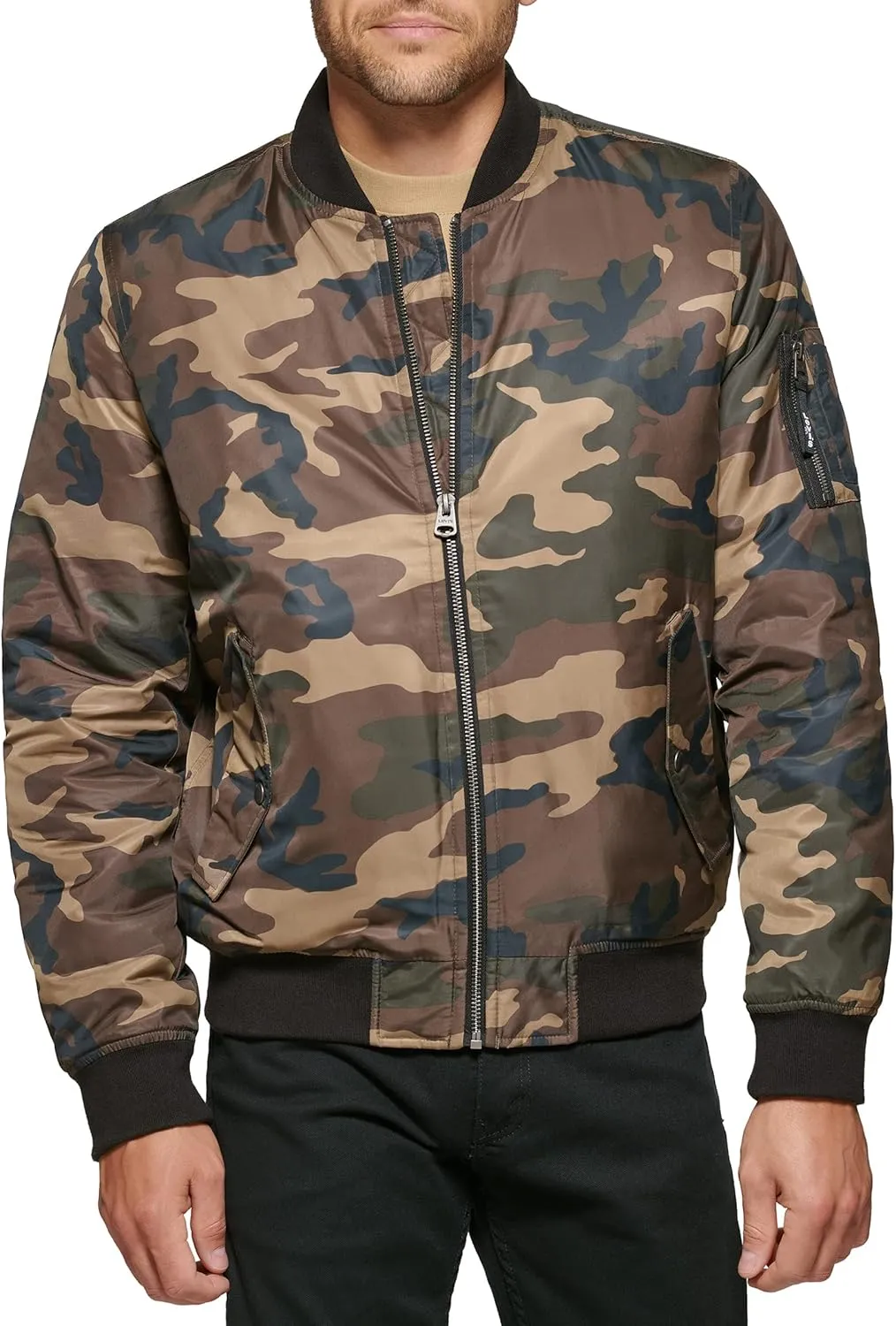 Levi's Men's MA-1 Flight Lightweight Zip-Up Bomber Jacket