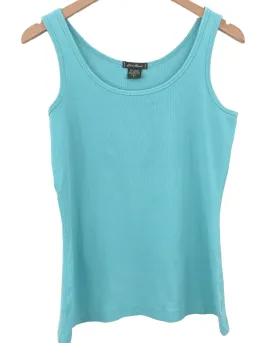Light Spring Aqua Ribbed Tank Top
