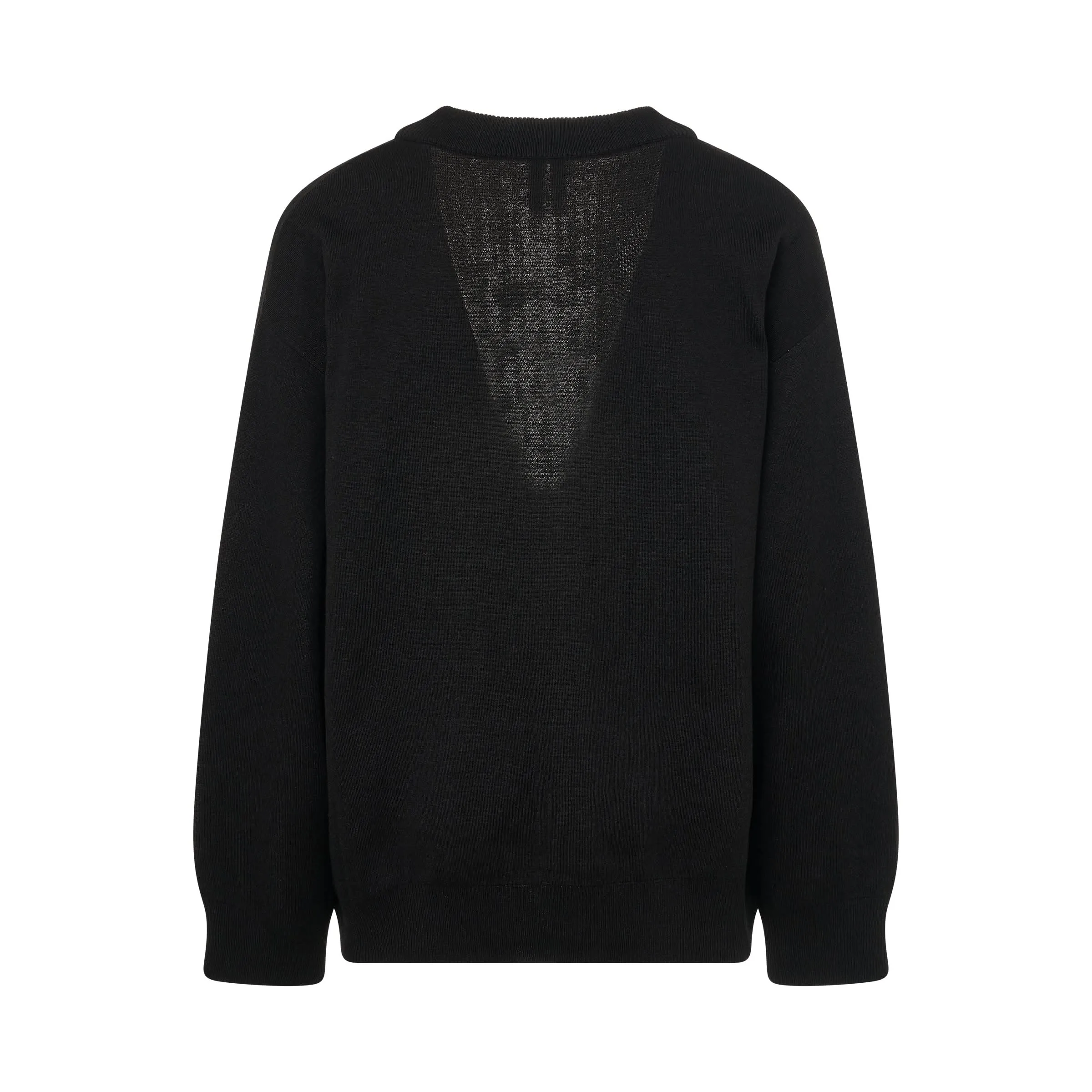 Logo Knitted Cardigan in Black