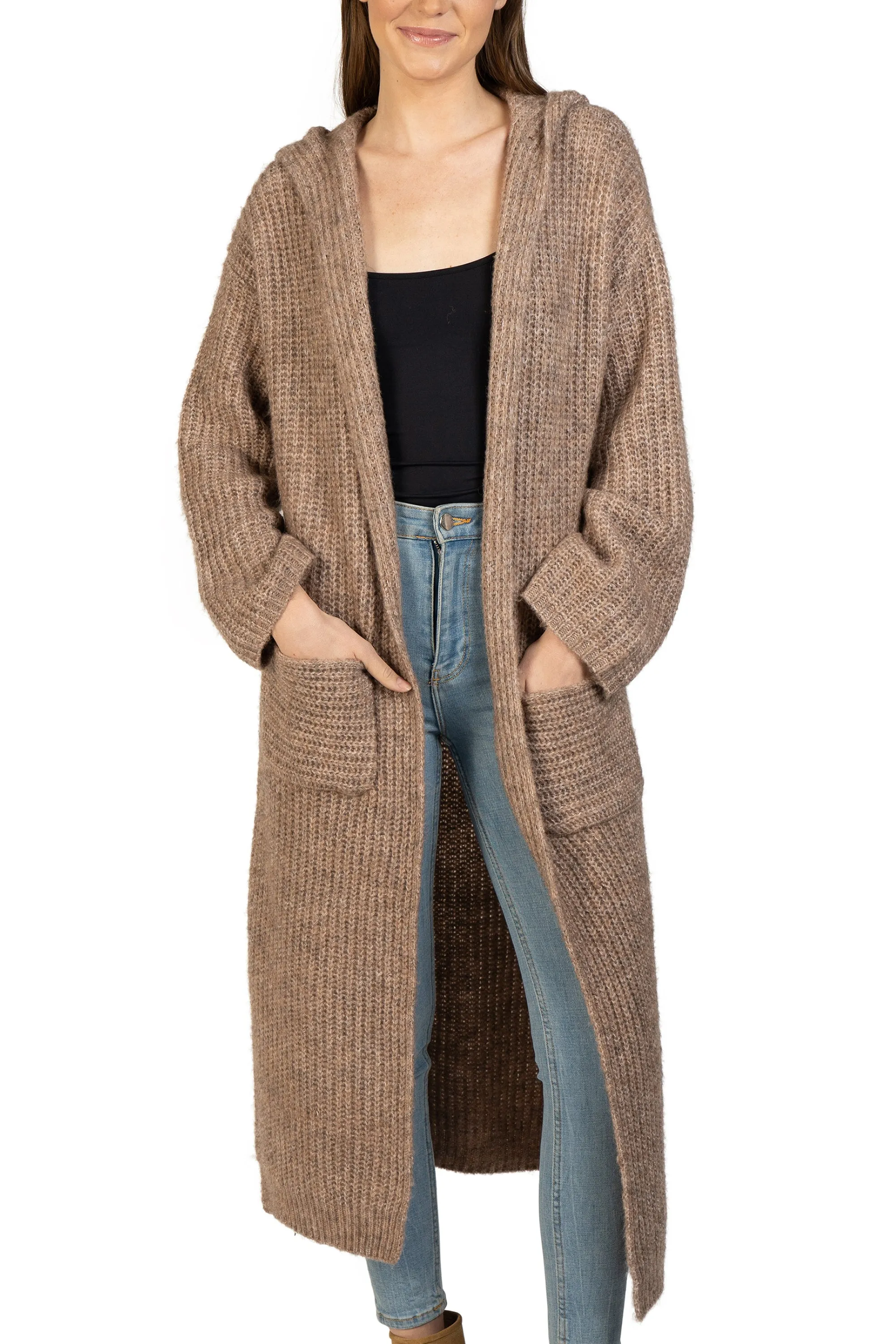 Long Hooded Cardigan