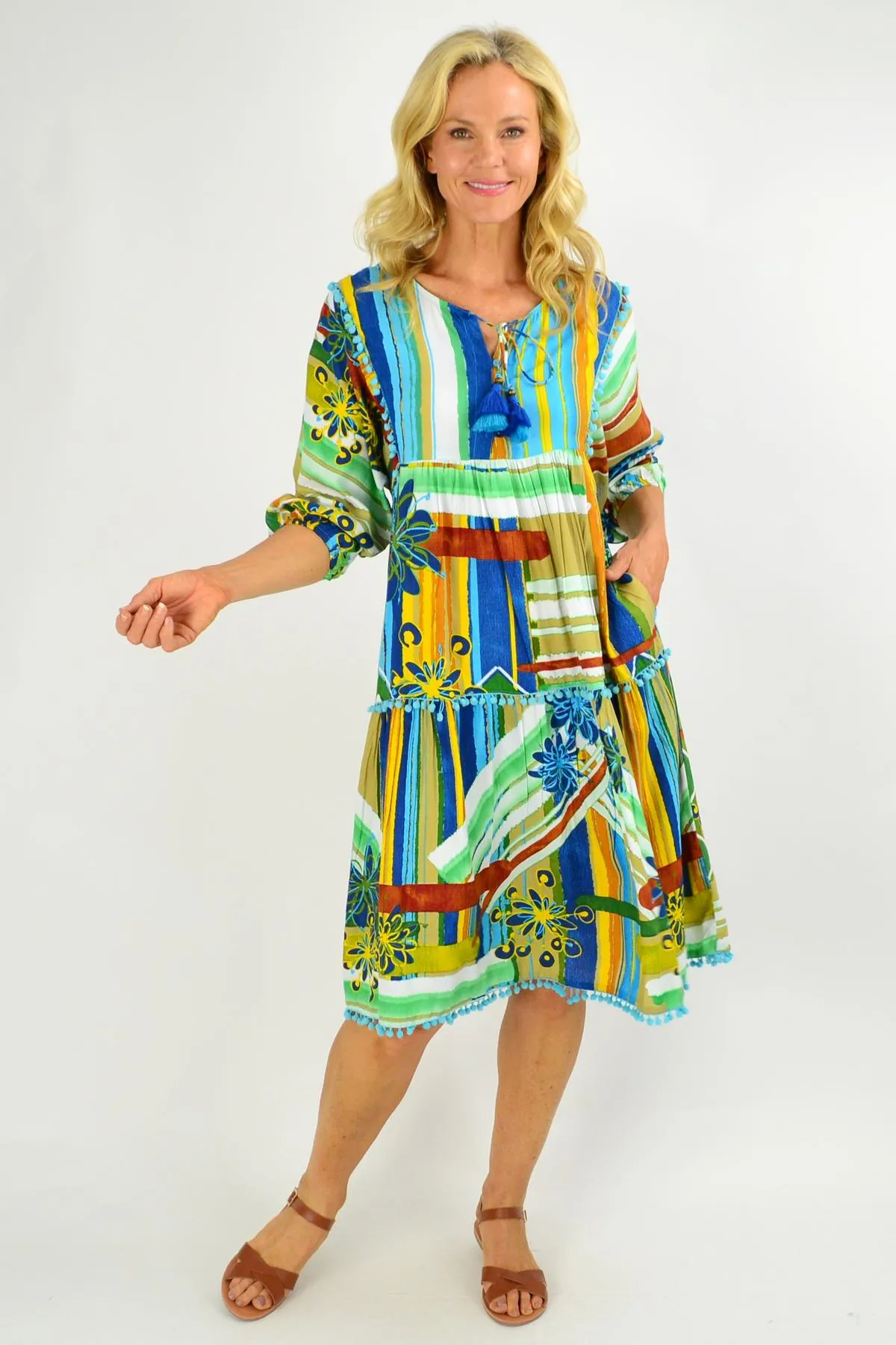 Malaga Midi Boho Tunic Dress