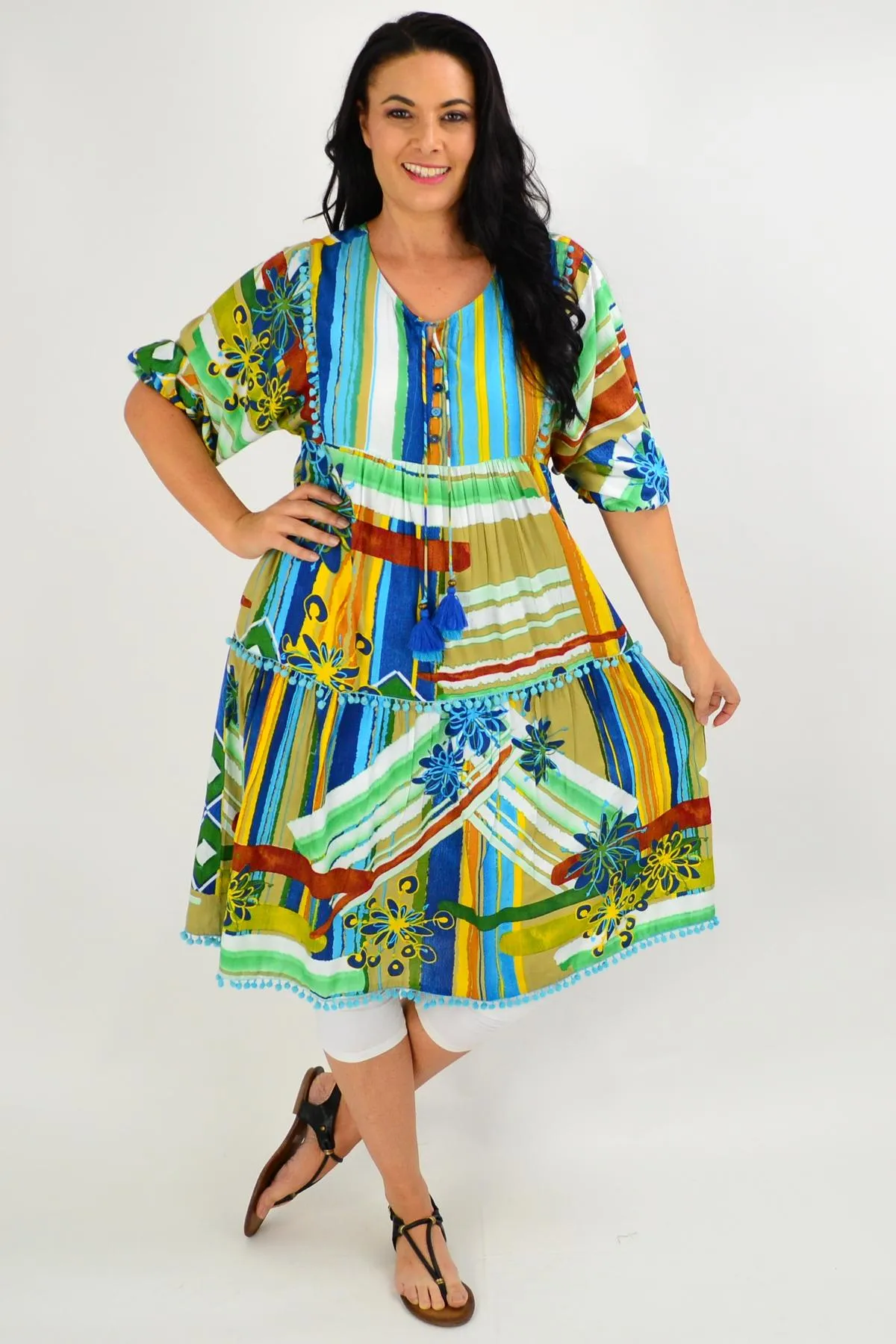 Malaga Midi Boho Tunic Dress