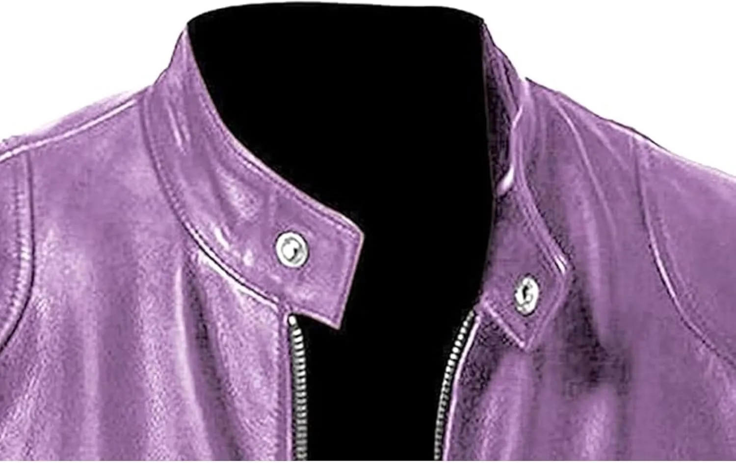 Men Slim Fit Motorcyle Leather Jacket Zip-Up Windbreaker Leather Jackets Lightweight PU Vintage Biker Coat