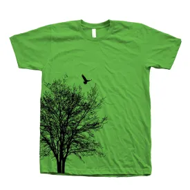 Men Tree T-shirt, Tree Shirt, Nature Shirt, Gift for Men, Shirt with Tree, Graphic Tee, Birthday Gift, Crew Neck, Shirt Sleeve (L, Grass)