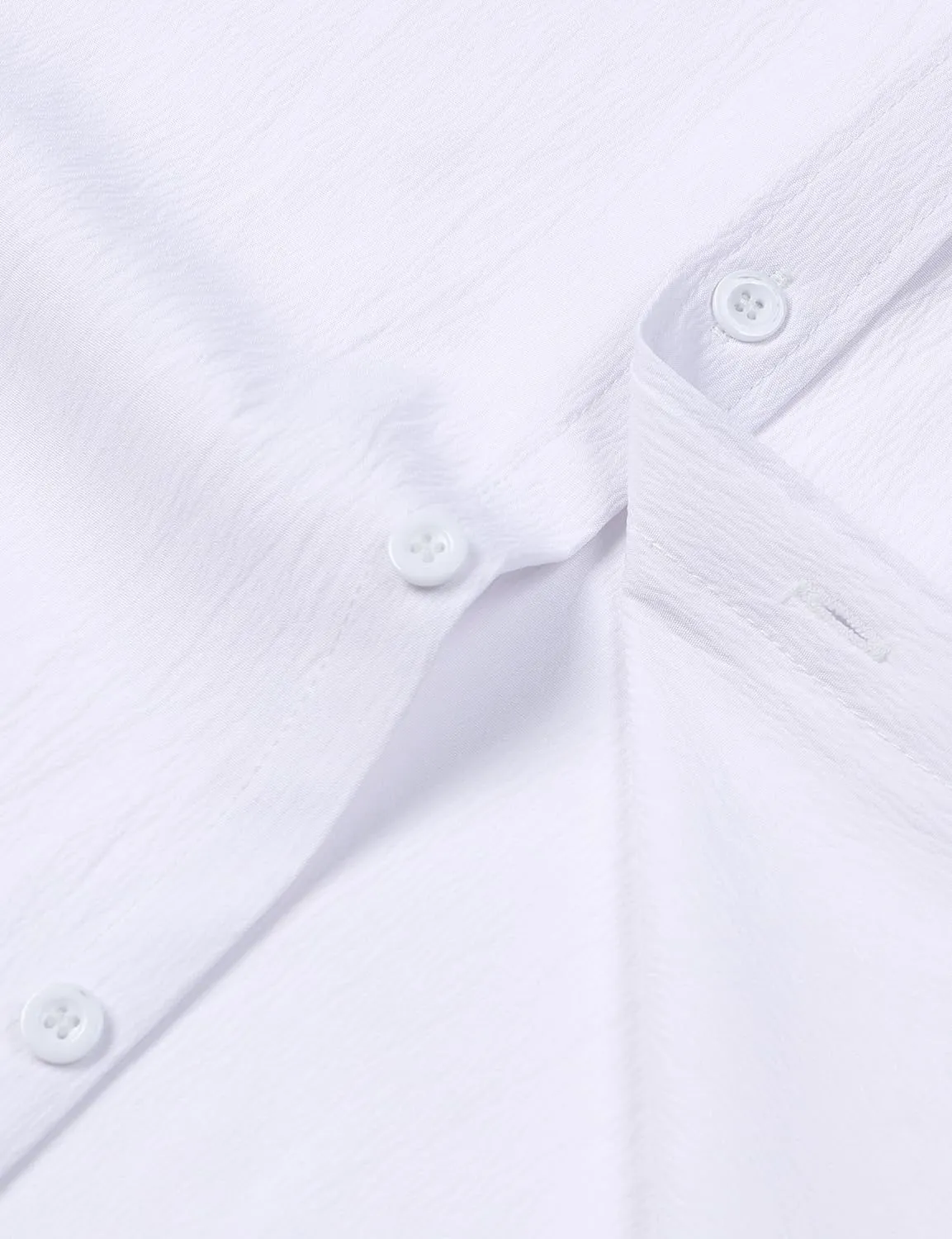 Men's Stretch Wrinkle Free Short Sleeve Texture Shirt Summer Lightweight Button Down Shirts for Beach Vacation