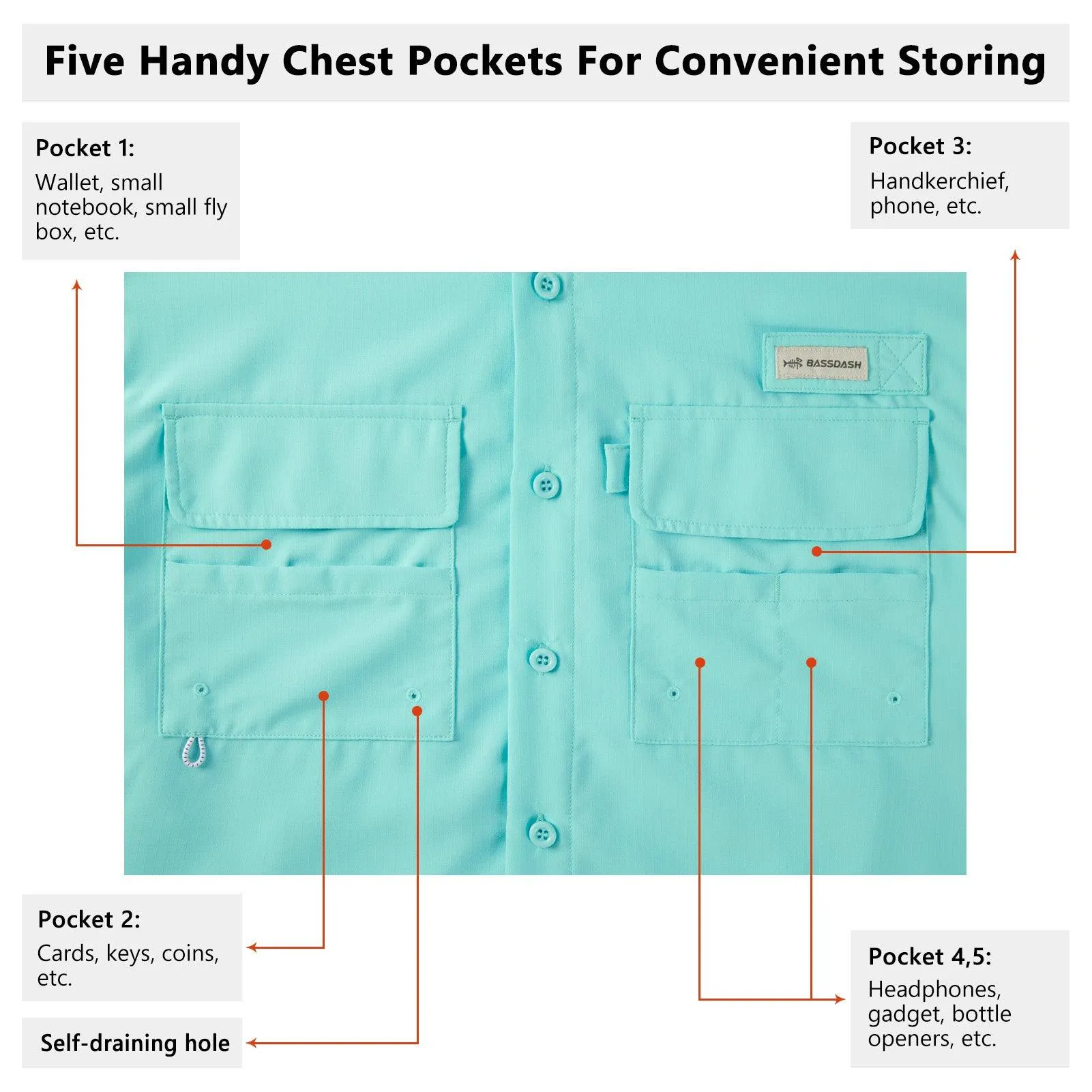 Men's UPF 50  Long Sleeve Fishing Button Down Shirt FS21M NEW COLOR