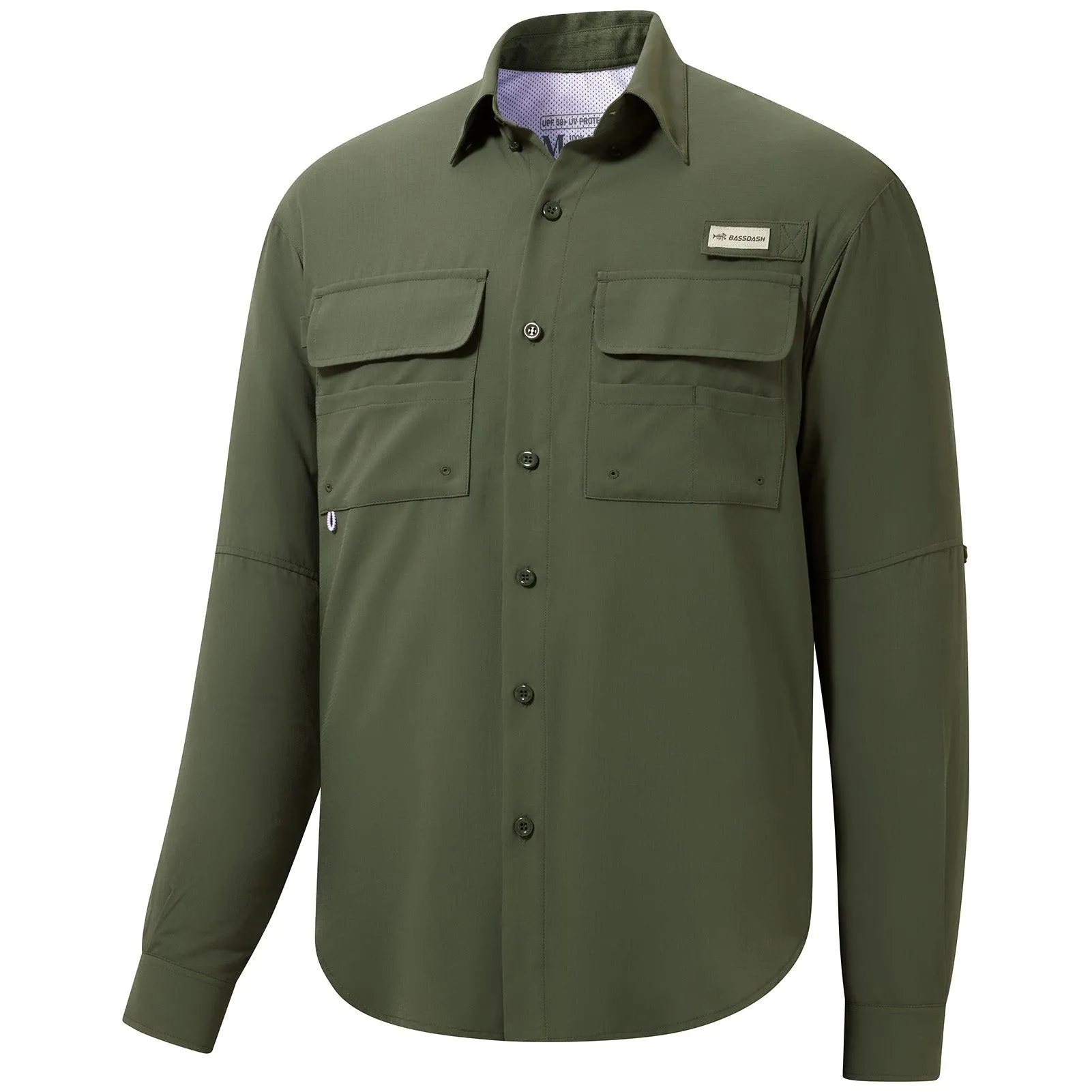 Men's UPF 50  Long Sleeve Fishing Button Down Shirt FS21M NEW COLOR