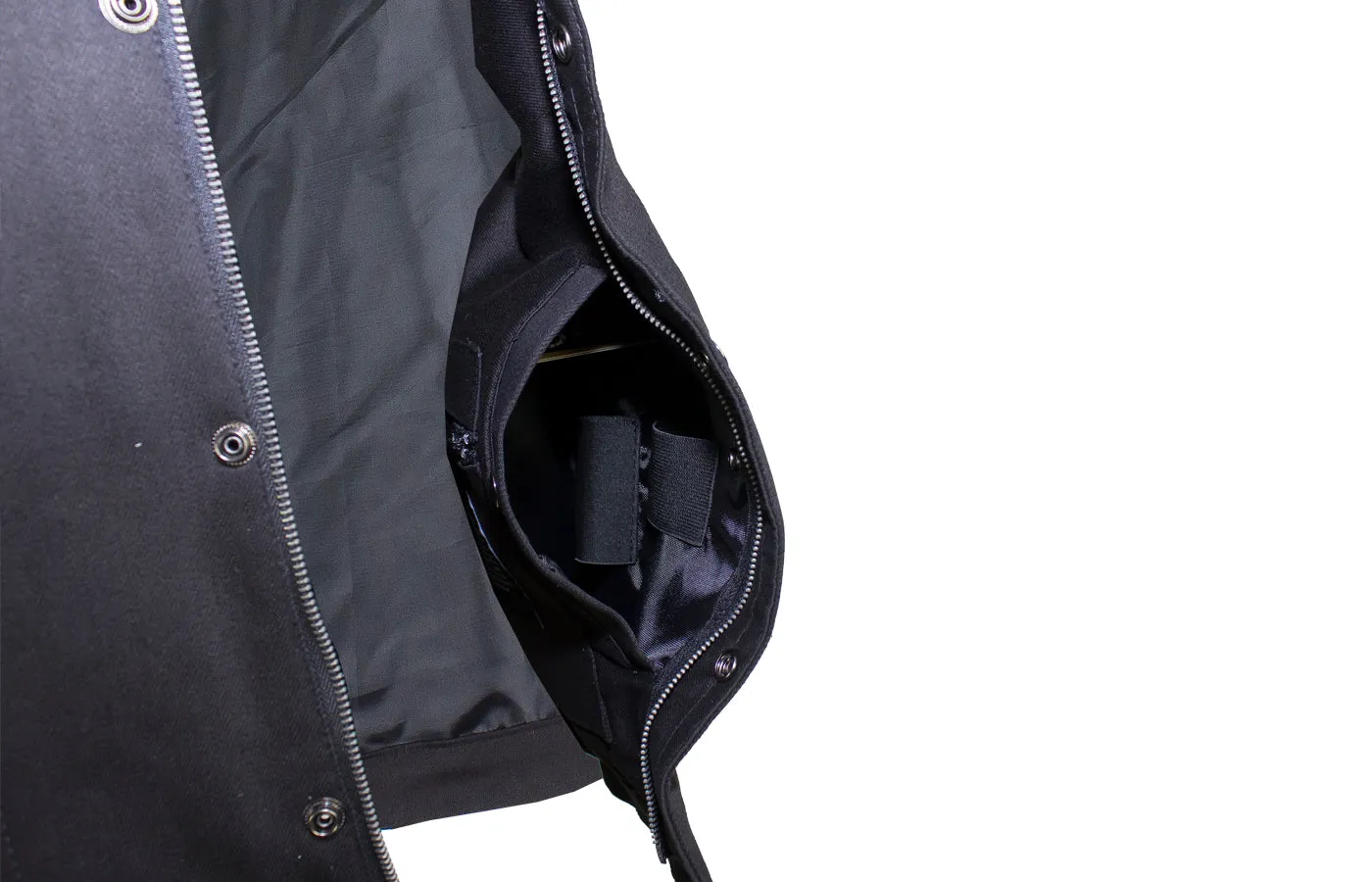 Men's Zippered Black Denim Club Vest