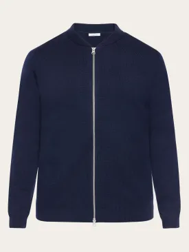 Merino zip cardigan - RWS - Total Eclipse