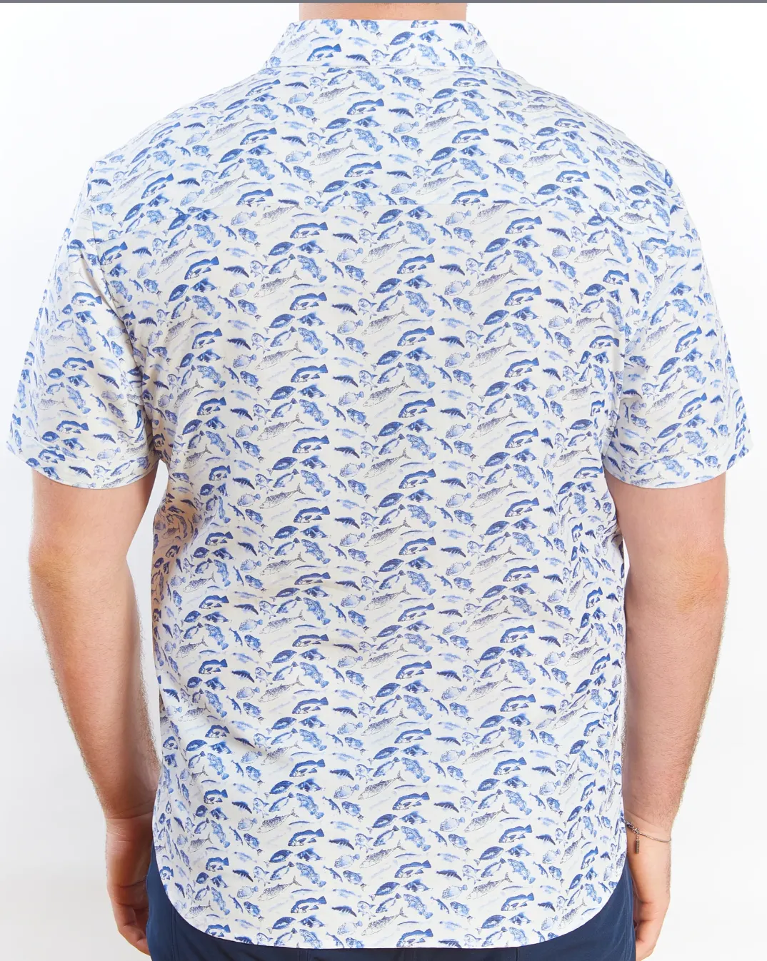 Nicoby Aloha/Navy Button Down Style