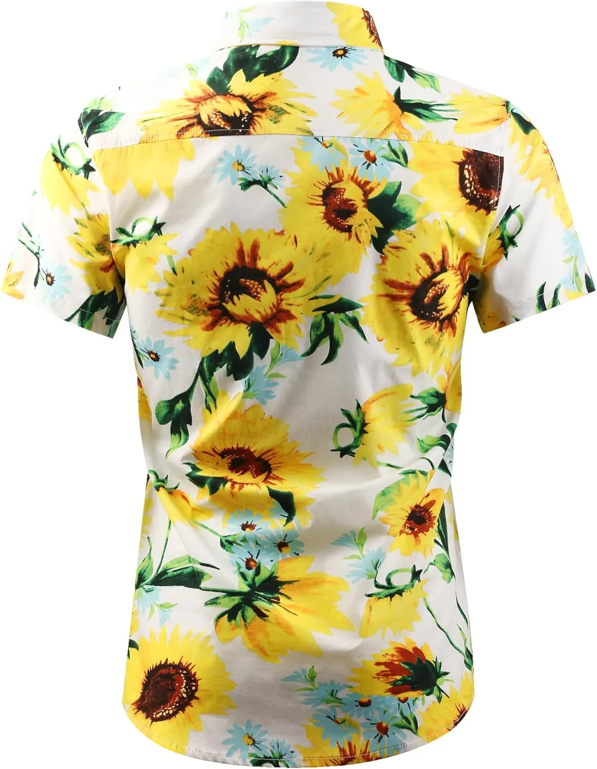 OCHENTA Hawaiian Shirt for Men Summer Casual Beach Short Sleeve Button Down Floral Shirts