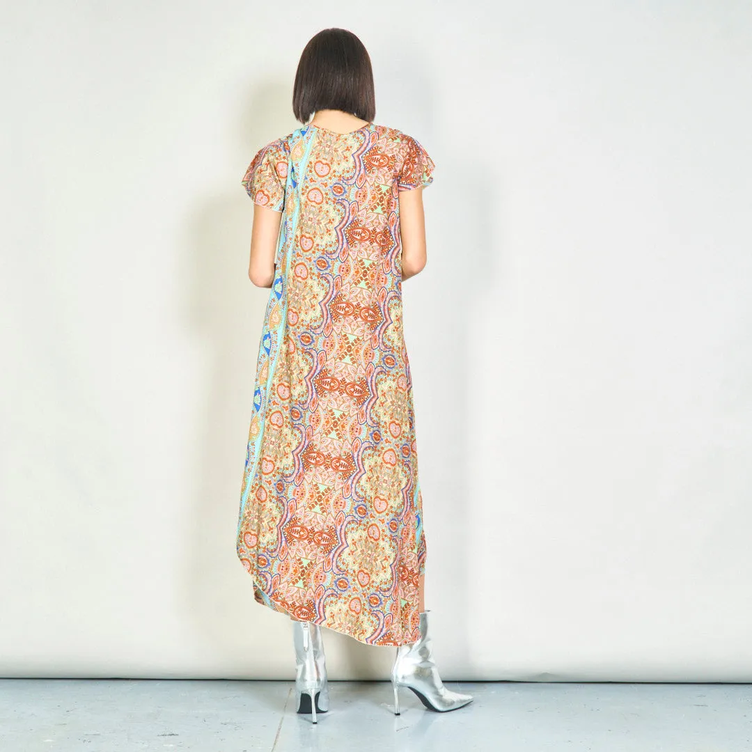 Paisley print flowy midi dress wholesale