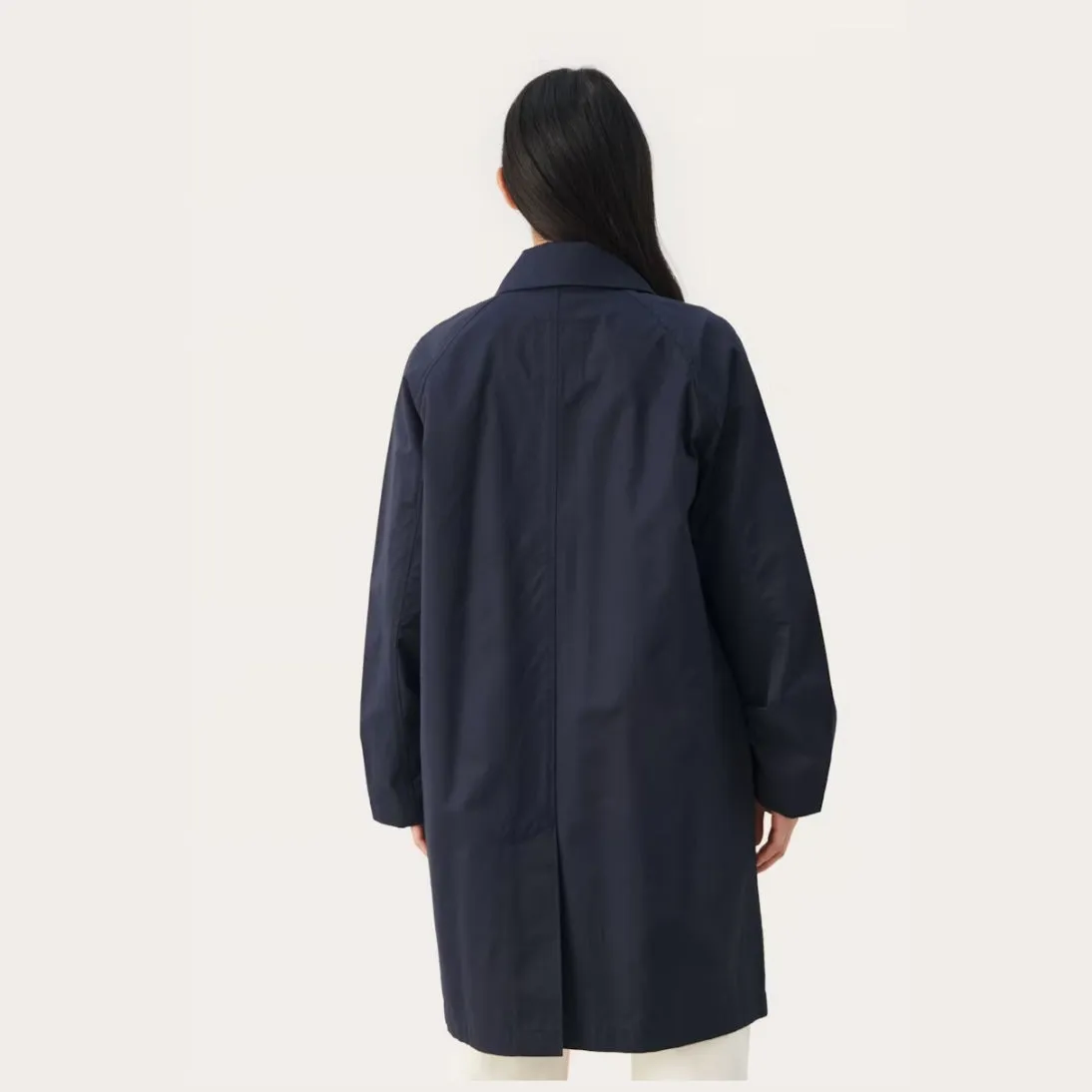 Part Two Ettie Lightweight Trench Coat Dark Navy 30308239