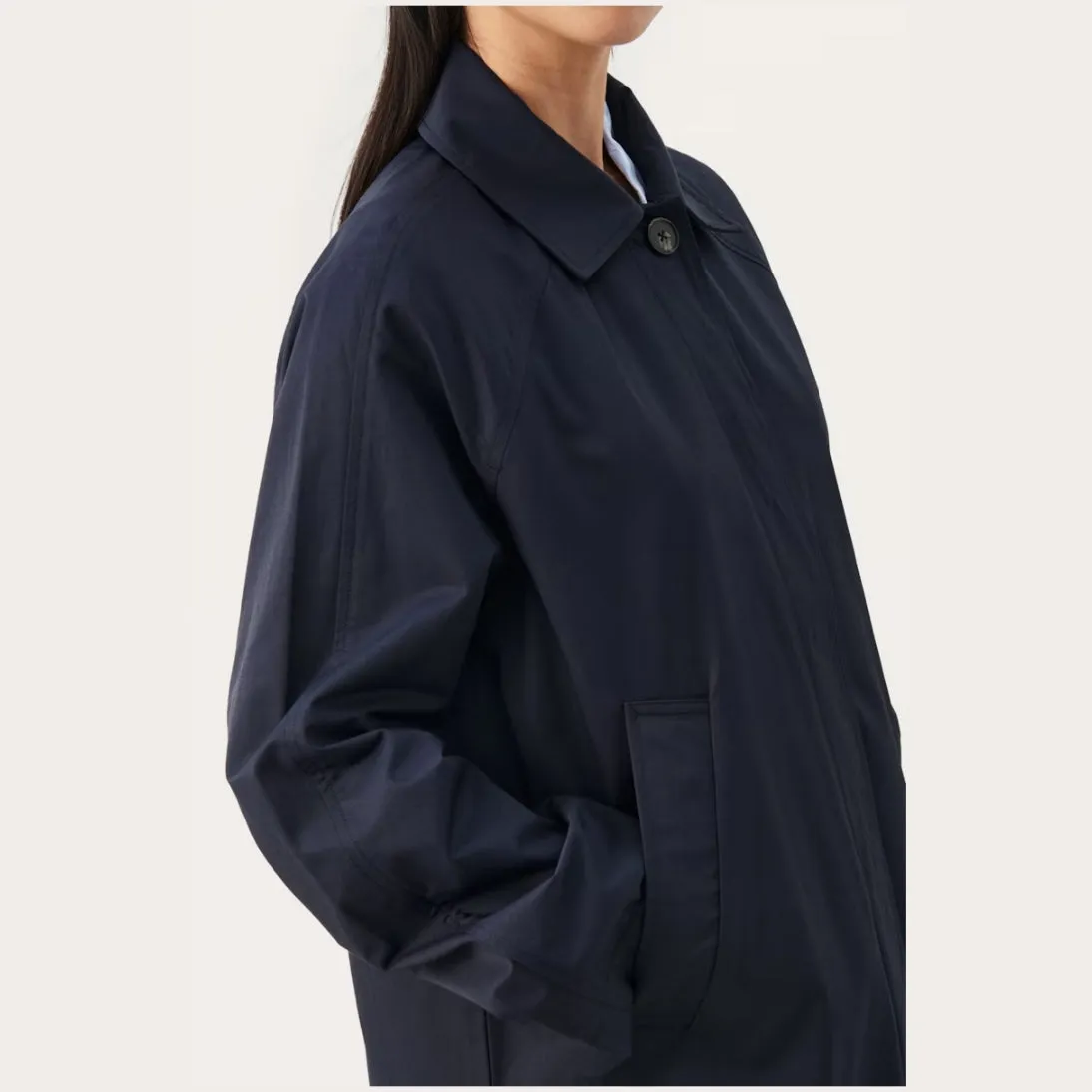 Part Two Ettie Lightweight Trench Coat Dark Navy 30308239
